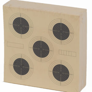 Papirmål til skydekasse, 5-punkts, 100 stk.